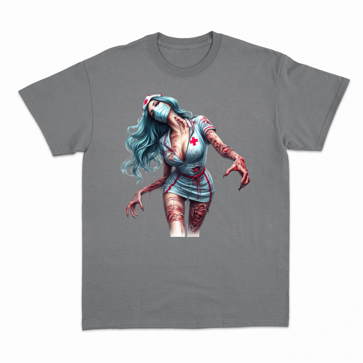 Zombie Nurse T-shirt – Horror T-shirt – produktbillede 11