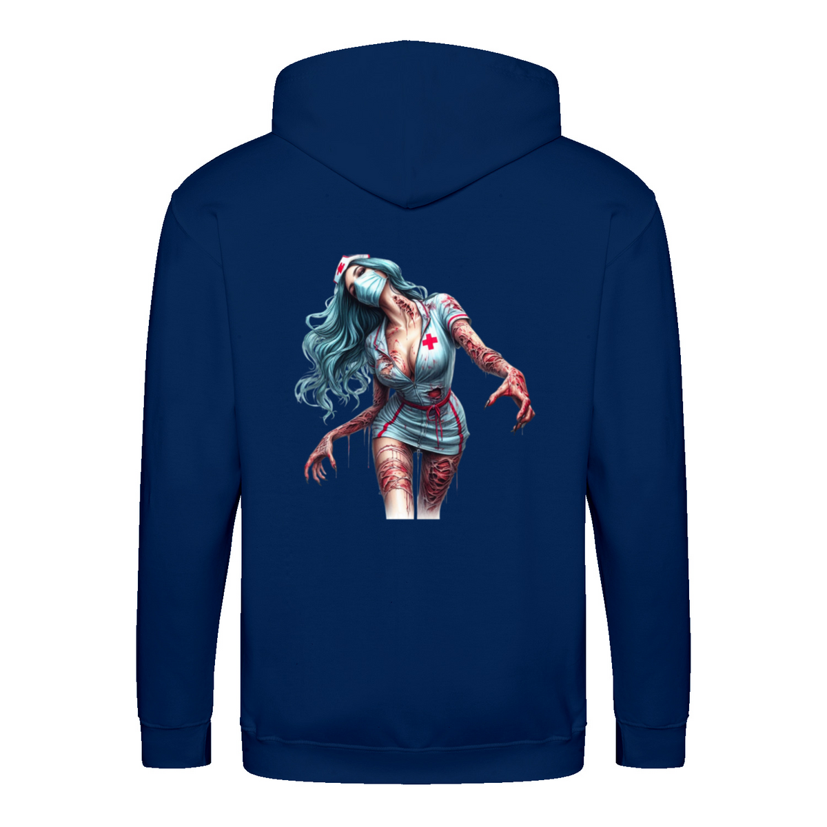 Zombie Nurse zip hoodie – Horror – produktbillede 3