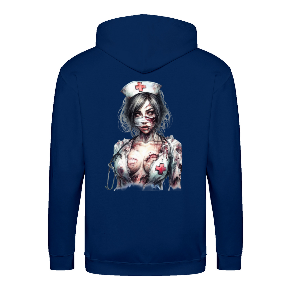 Zombie Nurse 2 zip hoodie – Horror – produktbillede 3