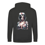 Zombie Nurse 2 zip hoodie – Horror – produktbillede 7