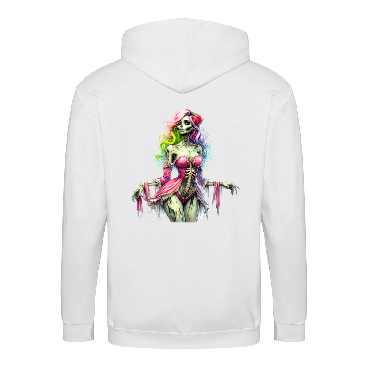 Zombie Woman zip hoodie – Horror – produktbillede 3