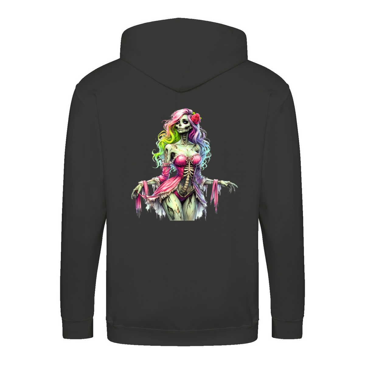 Zombie Woman zip hoodie – Horror – produktbillede 7
