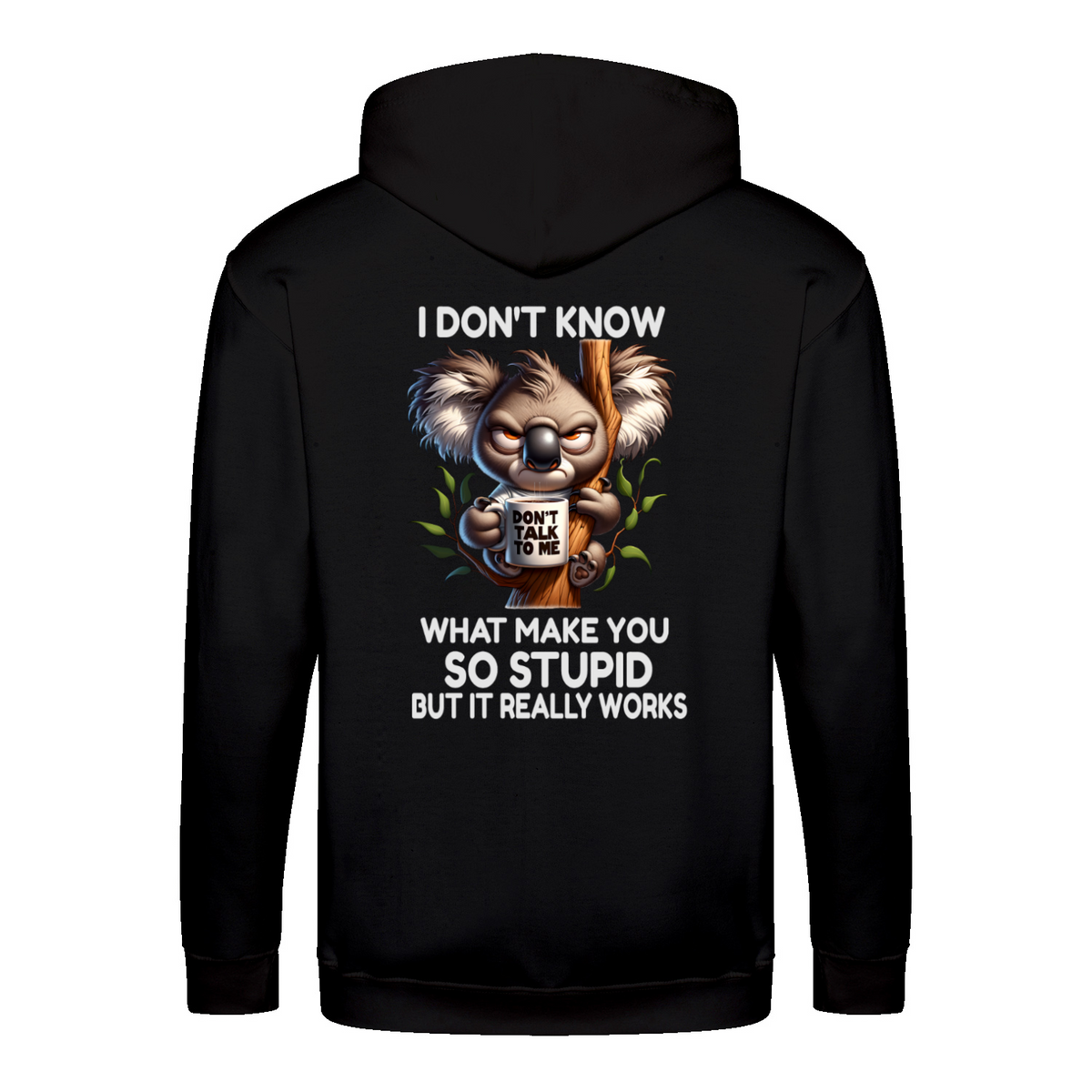 So Stupid zip hoodie – Sjovt statement – produktbillede 3