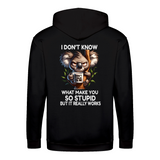 So Stupid zip hoodie – Sjovt statement – produktbillede 3