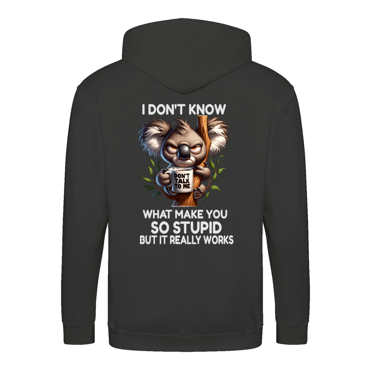 So Stupid zip hoodie – Sjovt statement – produktbillede 5