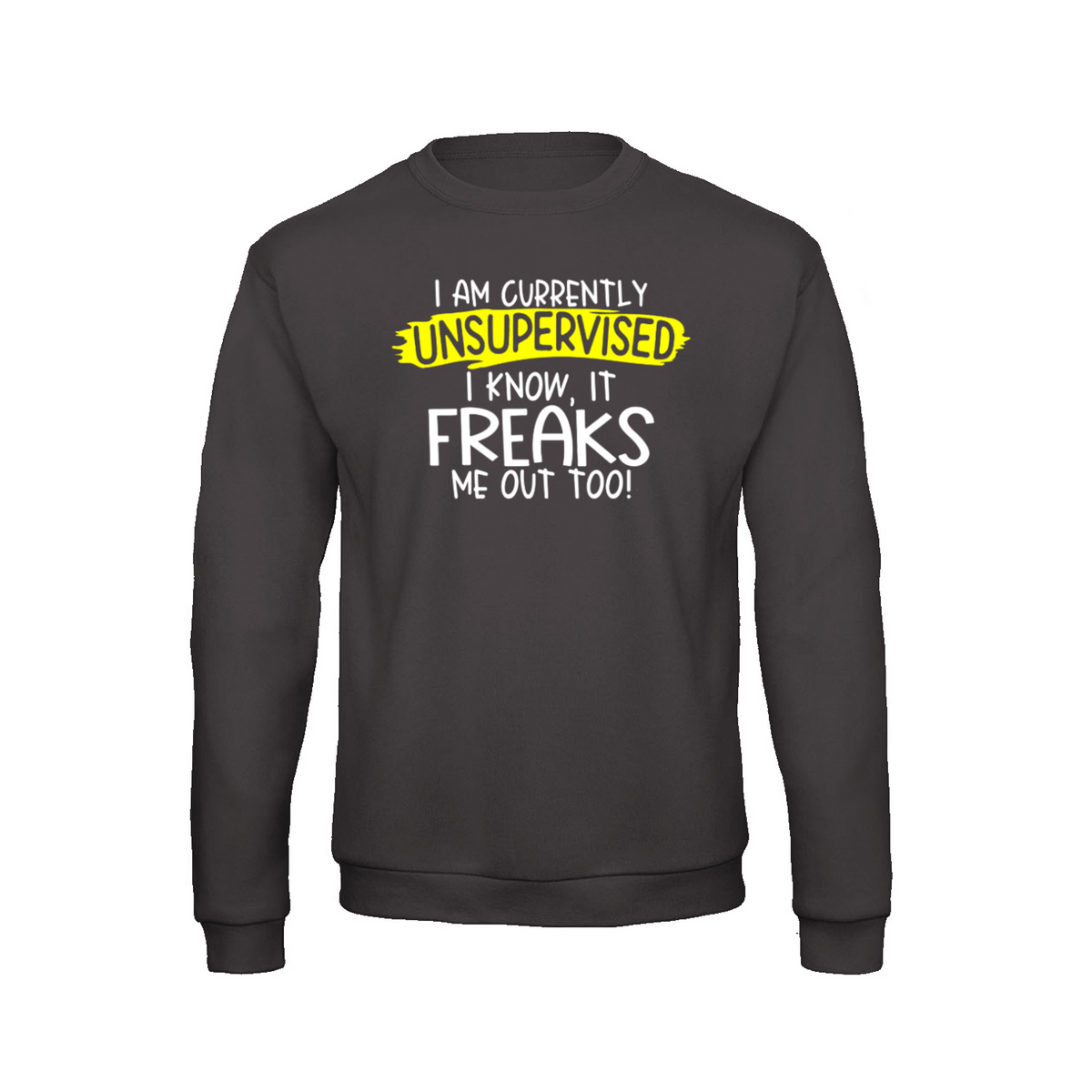 Unsupervised sweatshirt – Sjovt statement – produktbillede 9