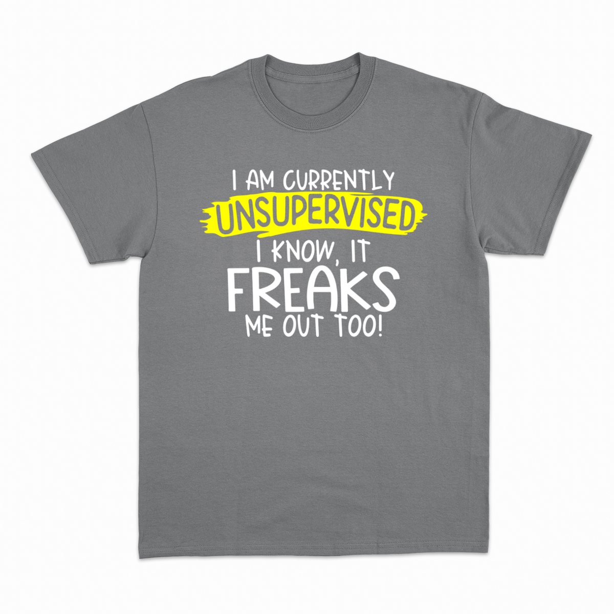 Unsupervised T-shirt – Sjov statement T-shirt – produktbillede 5