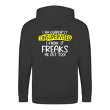 Unsupervised zip hoodie – Sjovt statement – produktbillede 5