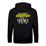 Unsupervised zip hoodie – Sjovt statement – produktbillede 3