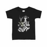 Cat Selfie UFO T-shirt til børn – Sci-fi design – produktbillede 3