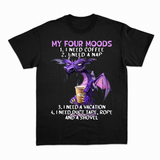 Four Moods T-shirt – Sjov statement T-shirt – produktbillede 11