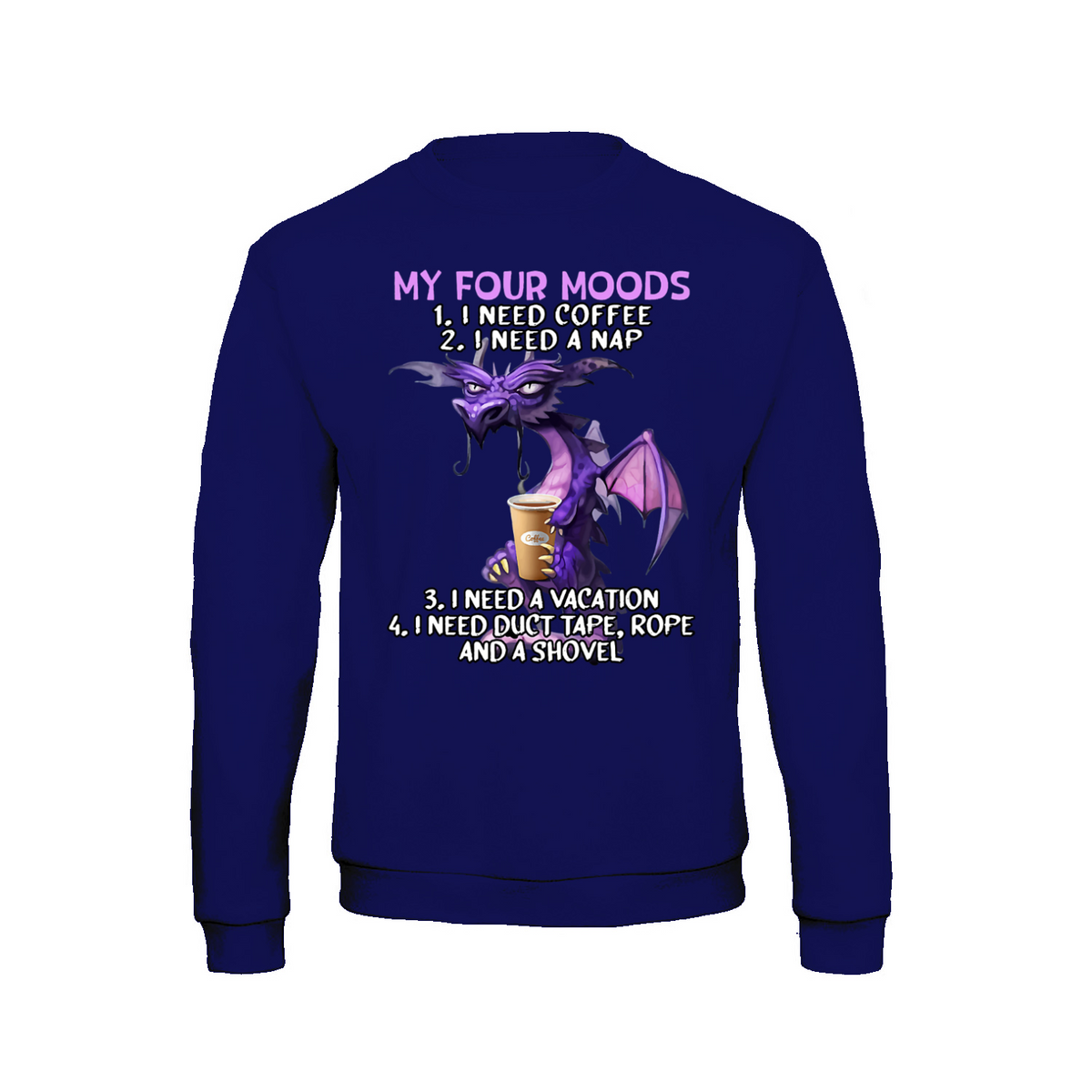 Four Moods sweatshirt – Sjovt statement – produktbillede 7