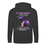 Four Moods zip hoodie – Sjovt statement – produktbillede 8