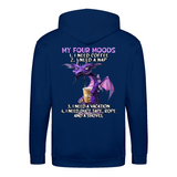 Four Moods zip hoodie – Sjovt statement – produktbillede 4