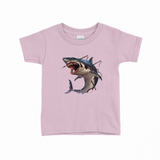 Zombie Shark T-shirt til børn – Horror design – produktbillede 9