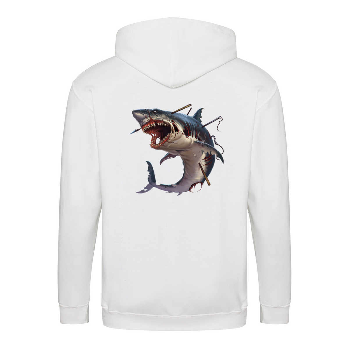 Zombie Shark zip hoodie – Horror – produktbillede 3