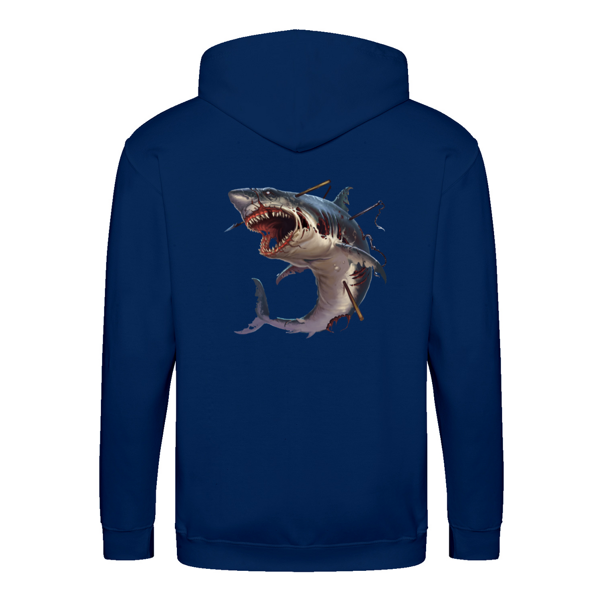 Zombie Shark zip hoodie – Horror – produktbillede 5