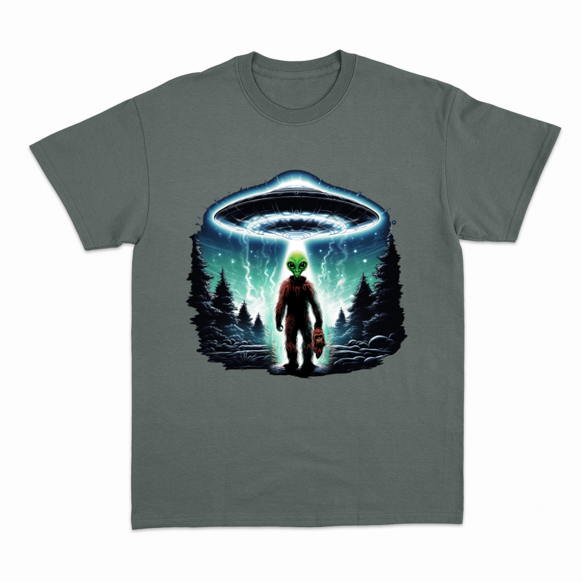 Bigfoot Undercover Alien T-shirt – Sjov Sci-Fi T-shirt – produktbillede 7