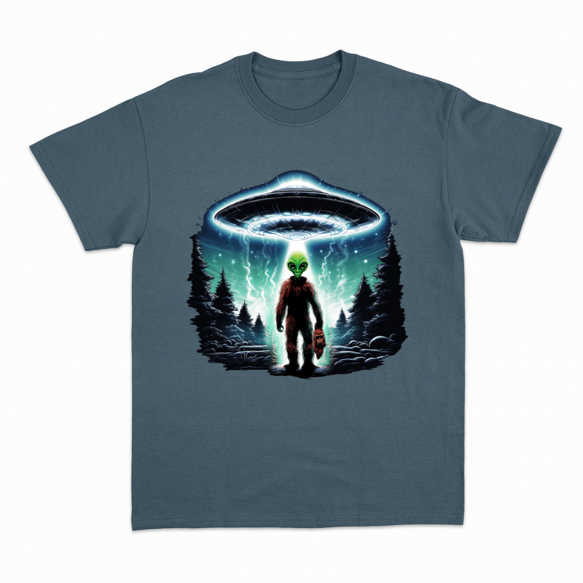 Bigfoot Undercover Alien T-shirt – Sjov Sci-Fi T-shirt – produktbillede 11