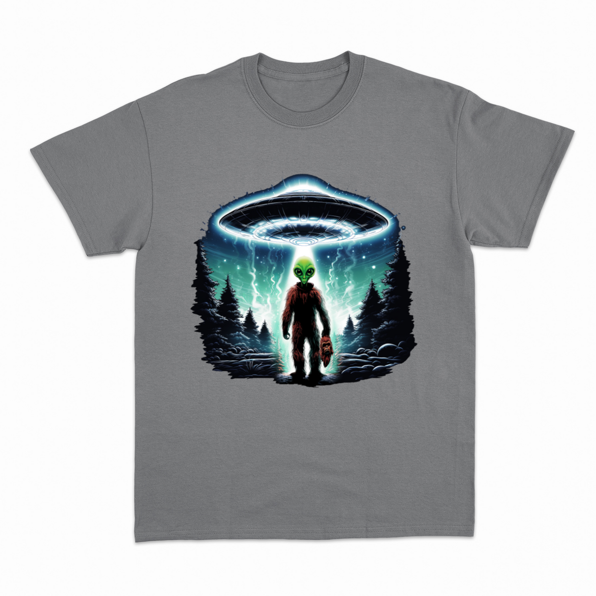 Bigfoot Undercover Alien T-shirt – Sjov Sci-Fi T-shirt – produktbillede 9