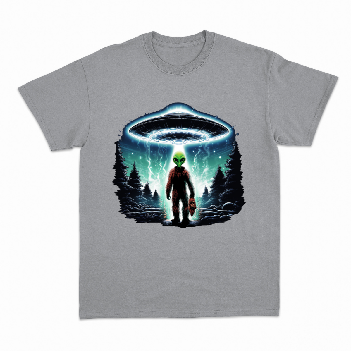 Bigfoot Undercover Alien T-shirt – Sjov Sci-Fi T-shirt – produktbillede 5