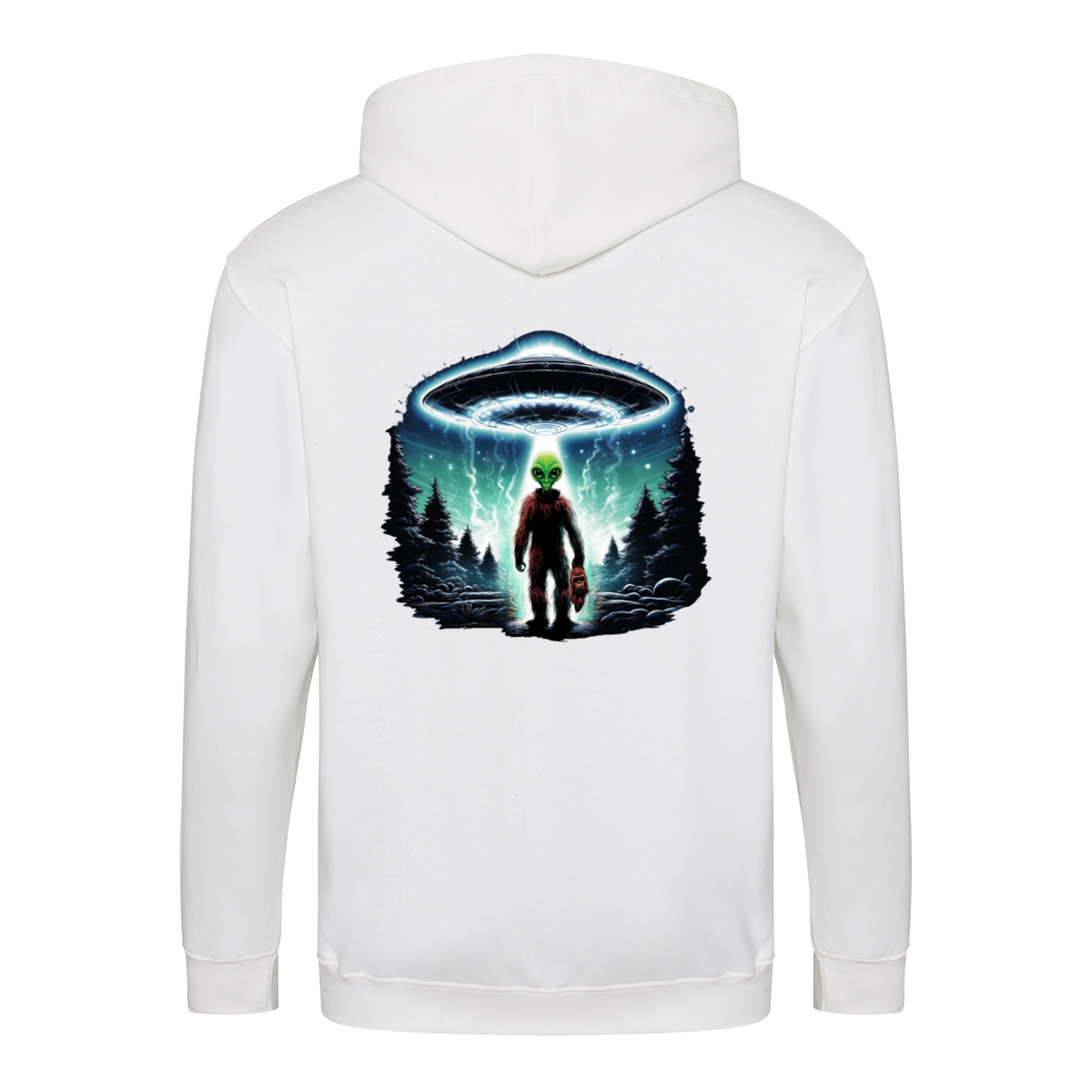 Bigfoot Undercover Alien zip hoodie – Sci-Fi – produktbillede 3