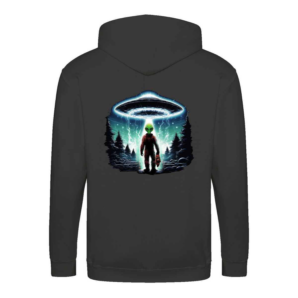 Bigfoot Undercover Alien zip hoodie – Sci-Fi – produktbillede 7