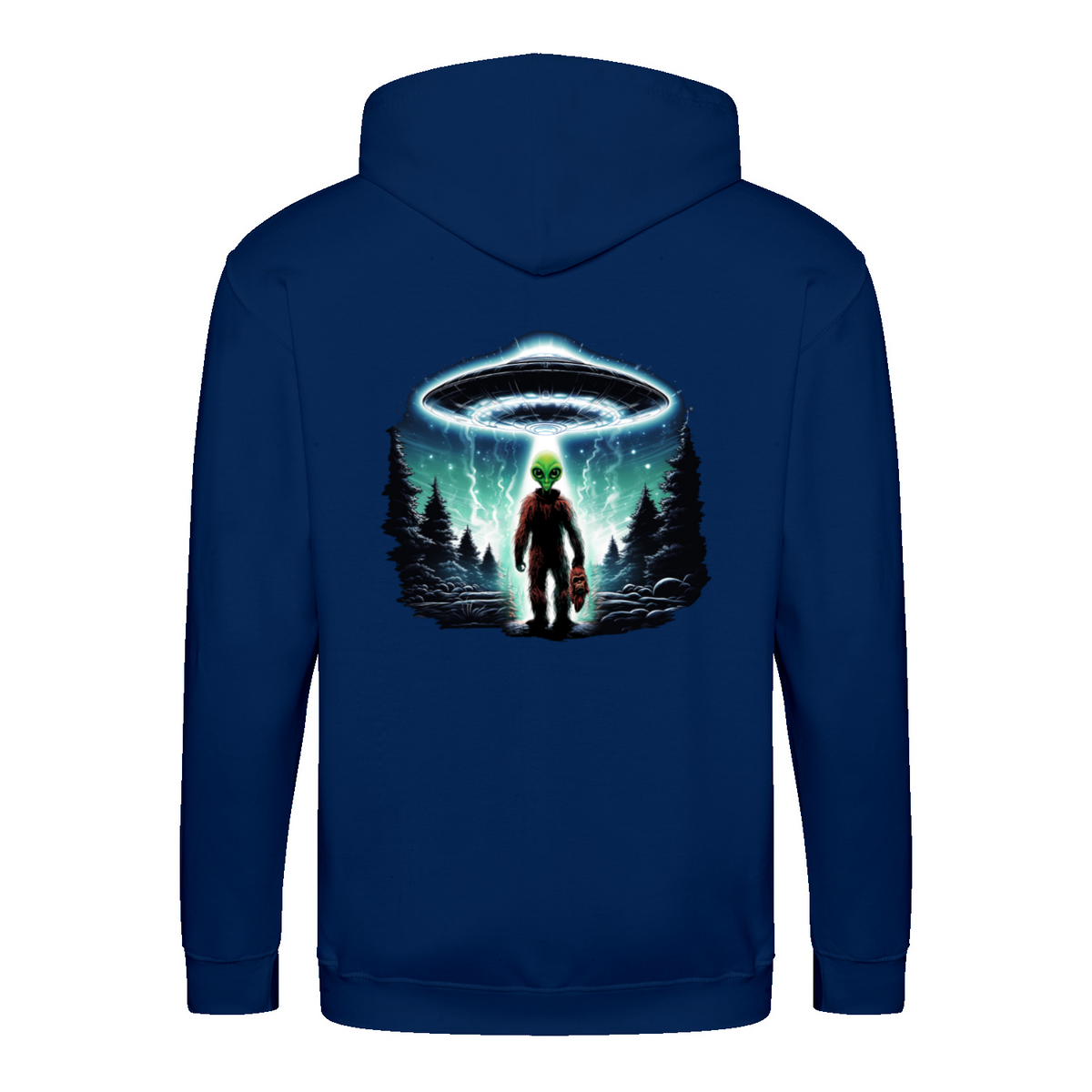 Bigfoot Undercover Alien zip hoodie – Sci-Fi – produktbillede 5