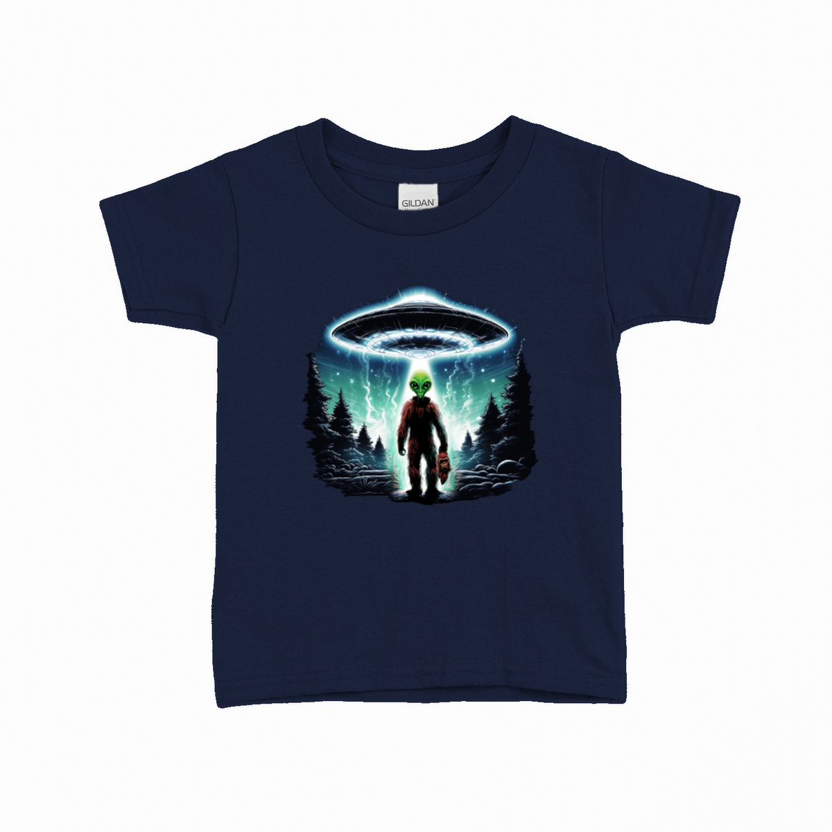 Bigfoot Undercover Alien T-shirt til børn – Sci-fi design