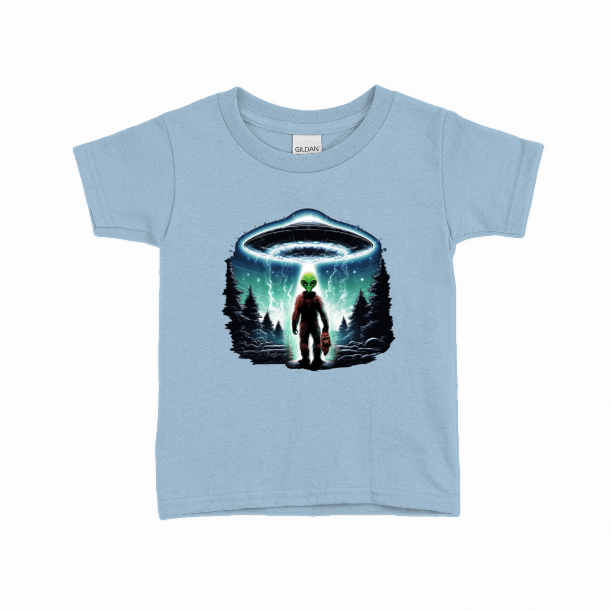 Bigfoot Undercover Alien T-shirt til børn – Sci-fi design – produktbillede 7