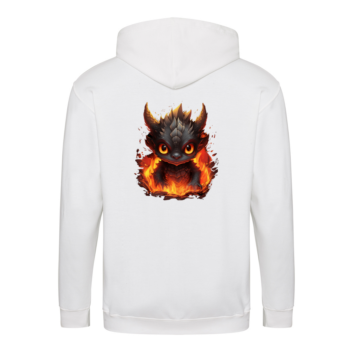 Fire Dragon 1 zip hoodie – Fantasy – produktbillede 3