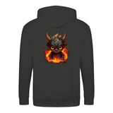 Fire Dragon 1 zip hoodie – Fantasy – produktbillede 7
