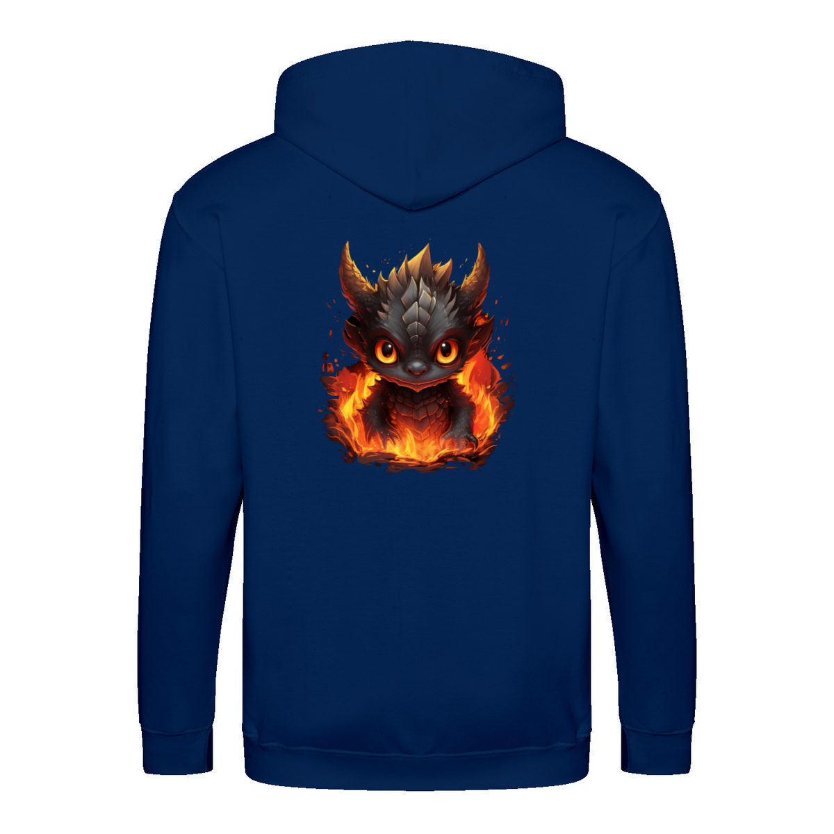 Fire Dragon 1 zip hoodie – Fantasy – produktbillede 5