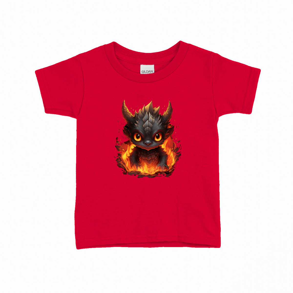Fire Dragon T-shirt til børn – Fantasy design – produktbillede 3