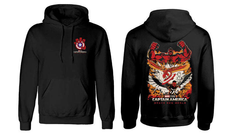 CAPTAIN AMERICA  CRUSHED SHIELD - HOODIE BLACK