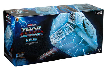 Thor: Love and Thunder Marvel Legends 1/1 Mighty Thor Mjolnir Premium Electronic Rollespilshammer 49 cm