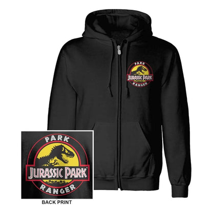 Jurassic Park - Park Ranger (Unisex Black Zip-Up Hoodie)
