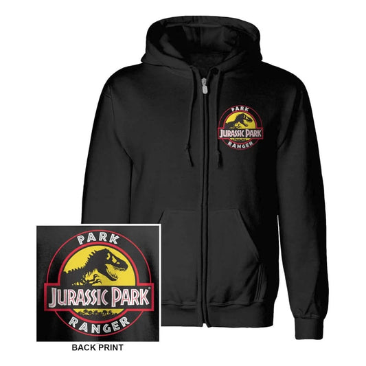 Jurassic Park - Park Ranger (Unisex Black Zip-Up Hoodie)